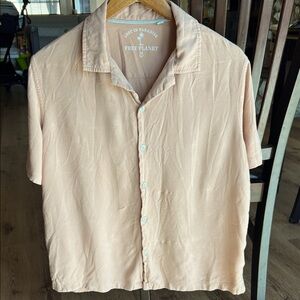 Free Planet Men's Light Peach/ Clay color Casual Shirt
